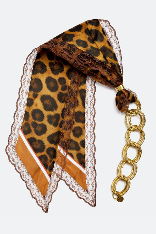 ChainMuse Lace Leo-Cognac