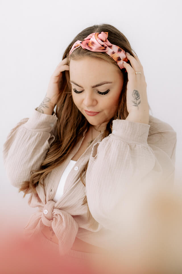 Haarband mit Draht-Leo-pink