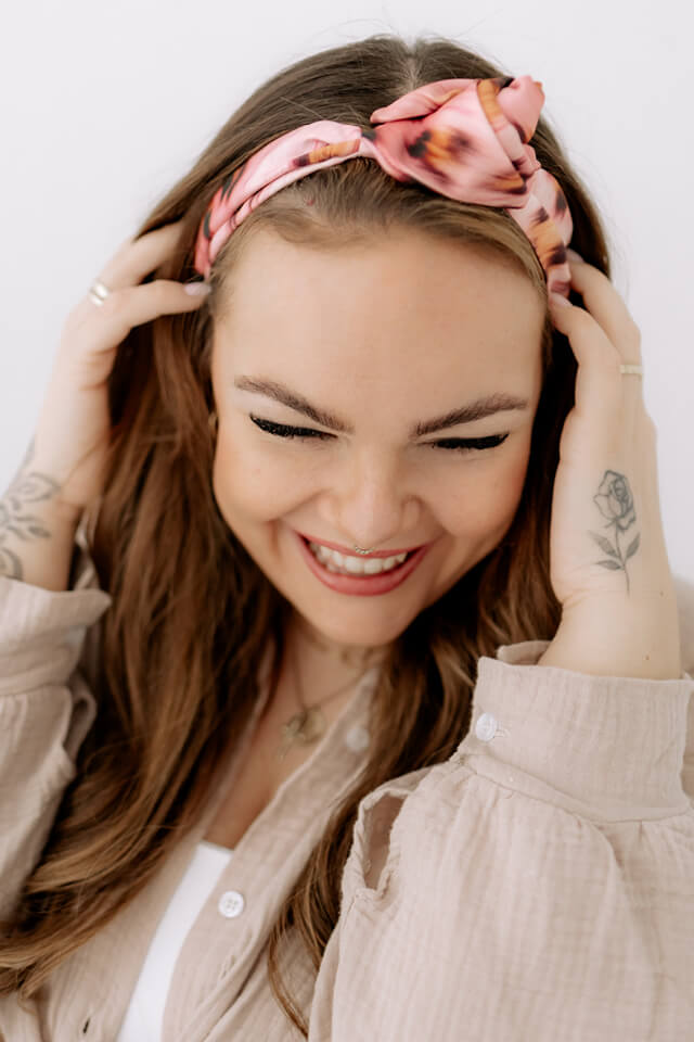 Haarband mit Draht-Leo-pink