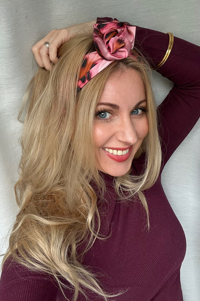 Haarband mit Draht-leo-pink