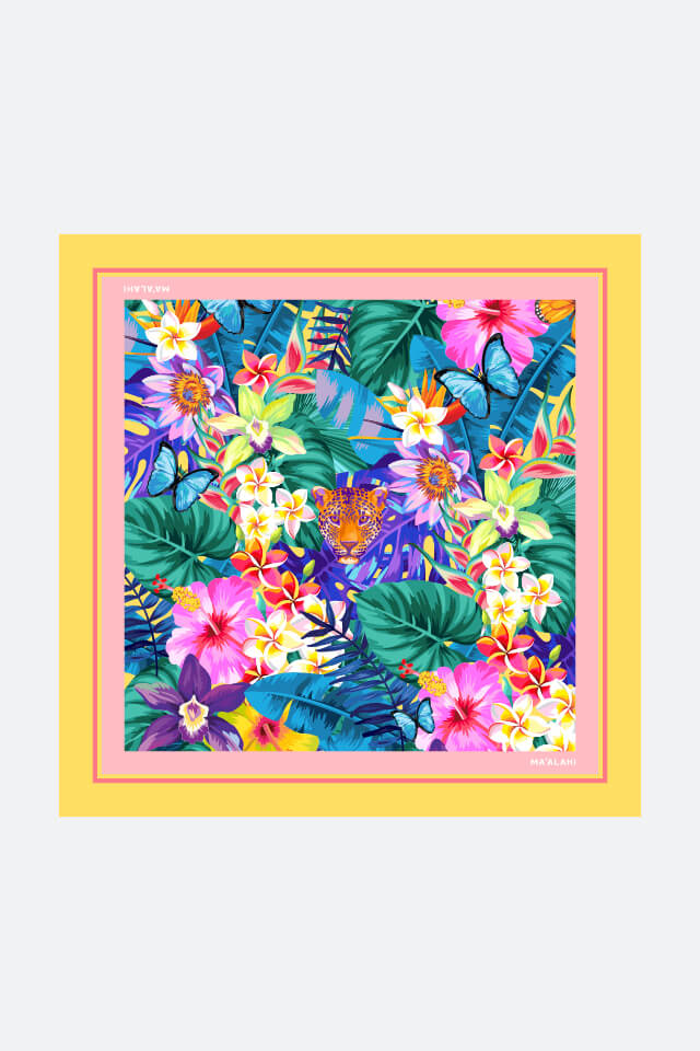 Foulard en soie Aloha