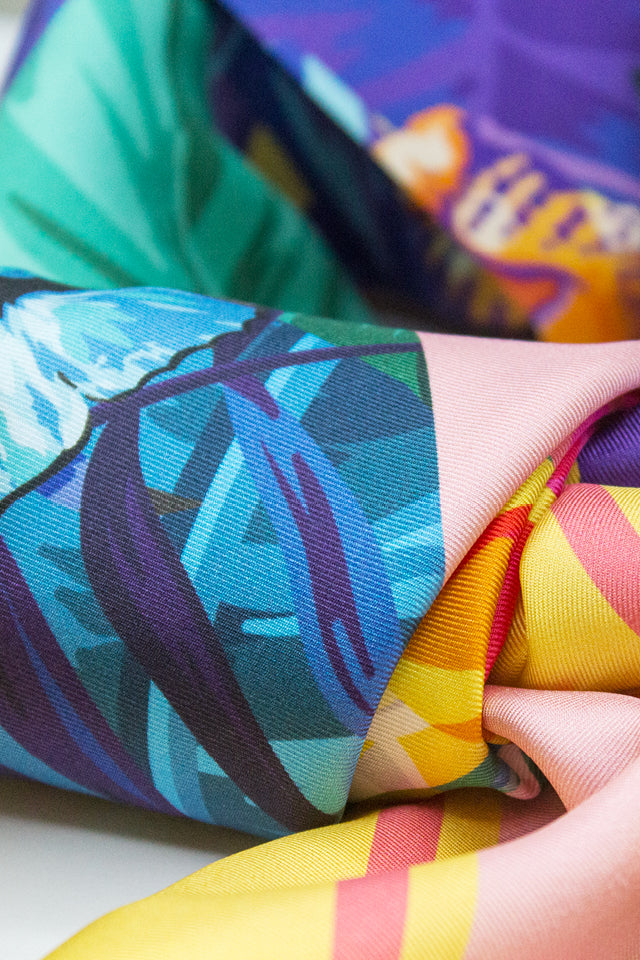 Foulard en soie Aloha
